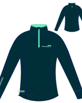 Dámská funkční mikina Progress Tispa Zip Merino Velikost: L / Barva: petrol