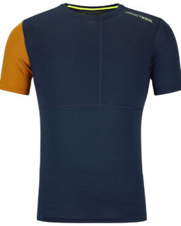 Pánské funkční triko Ortovox 185 Rock’N’Wool Short Sleeve M Velikost: XL / Barva: modrá