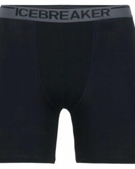 Pánské boxerky Icebreaker Mens Anatomica Long Boxers Velikost: XL / Barva: černá