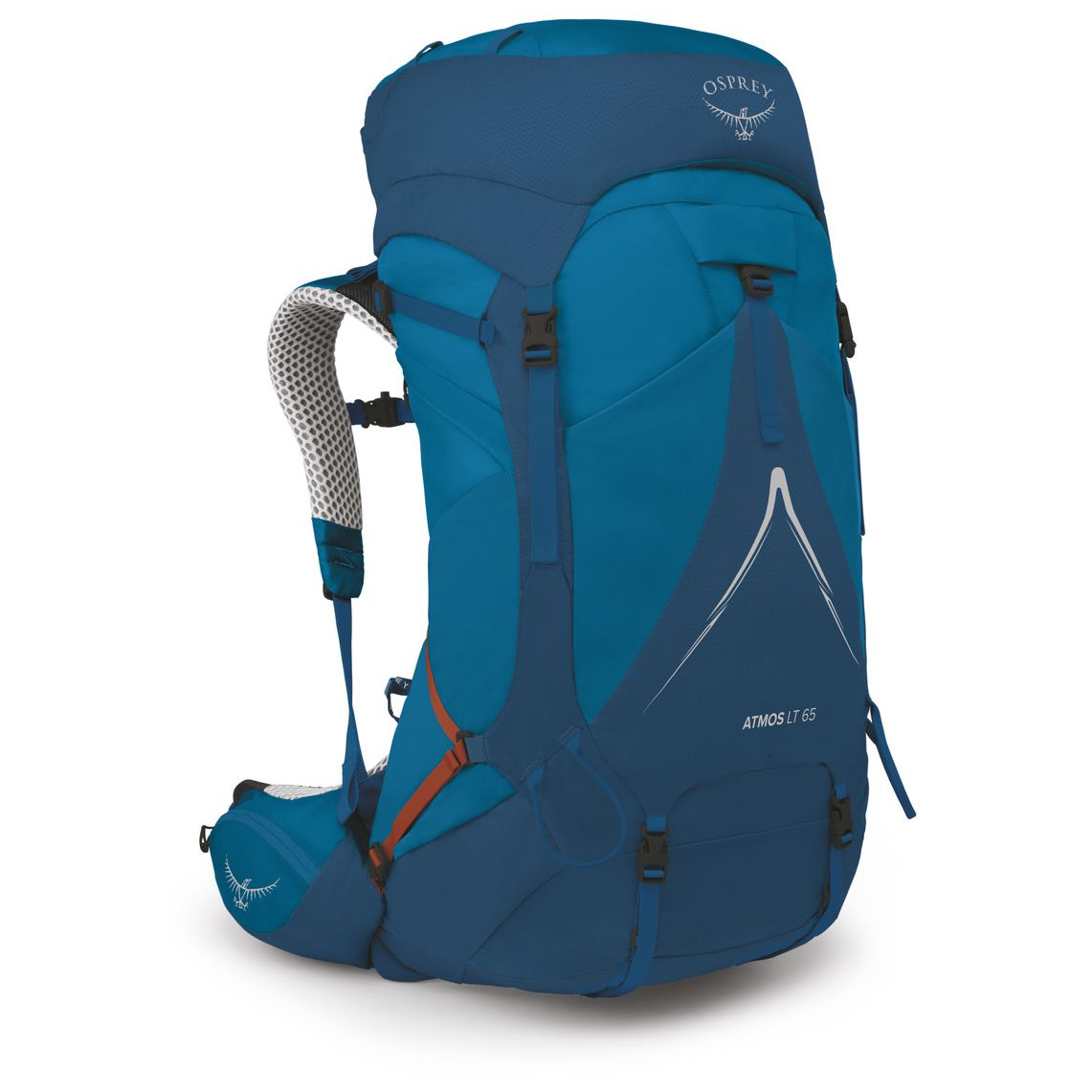 Turistický batoh Osprey Atmos Ag Lt 65 Velikost zad batohu: L/XL / Barva: modrá
