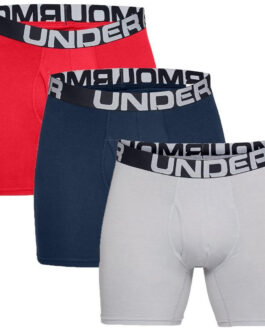 Pánské boxerky Under Armour Charged Cotton 6in 3 Pack Velikost: M / Barva: červená