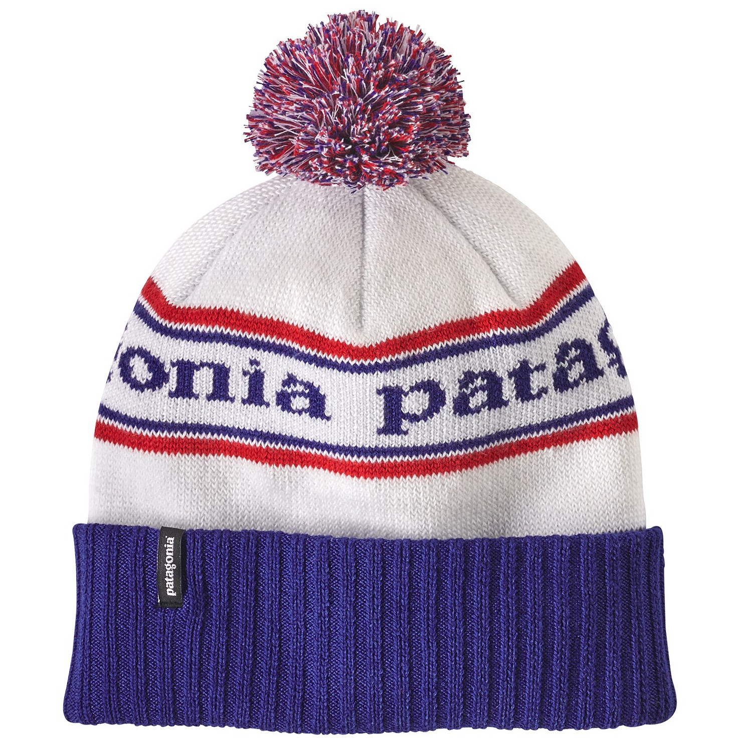 Zimní čepice Patagonia Powder Town Beanie Barva: modrá/bíla