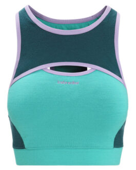 Sportovní podprsenka Icebreaker Women ZoneKnit™ Sport Bra Velikost podprsenky: M / Barva: světle zelená