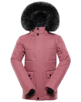 Dětská zimní bunda Alpine Pro Egypo Dětská velikost: 164-170 / Barva: růžová
