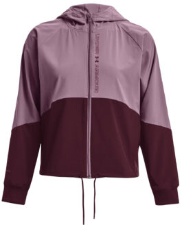 Dámská bunda Under Armour Woven FZ Jacket Velikost: XL / Barva: fialová