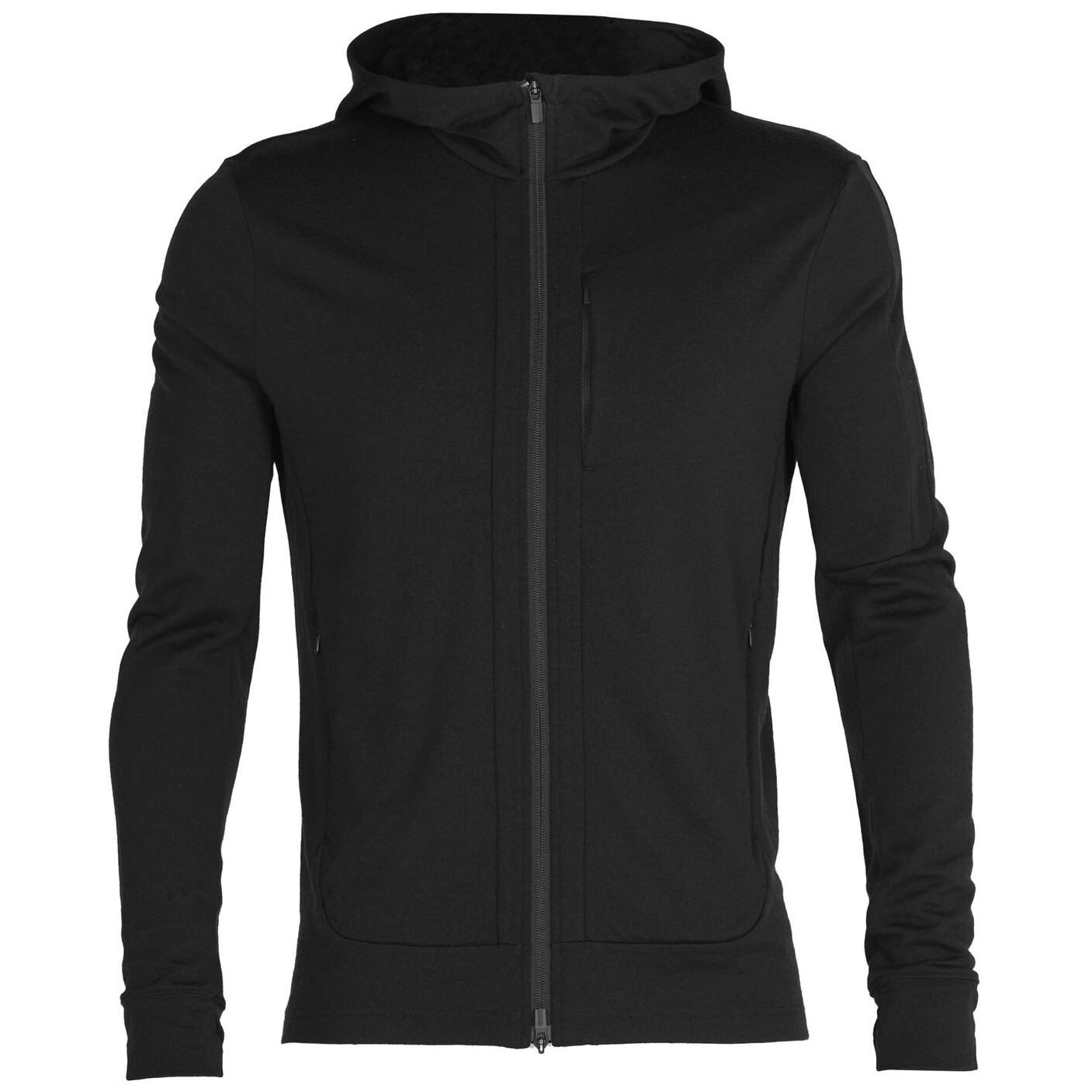 Pánská funkční mikina Icebreaker Quantum III LS Zip Hoodie Velikost: M / Barva: černá