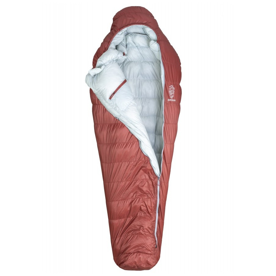 Péřový spacák Patizon DPRO 590 S (156-170 cm) Zip: Levý / Barva: tmavě červená