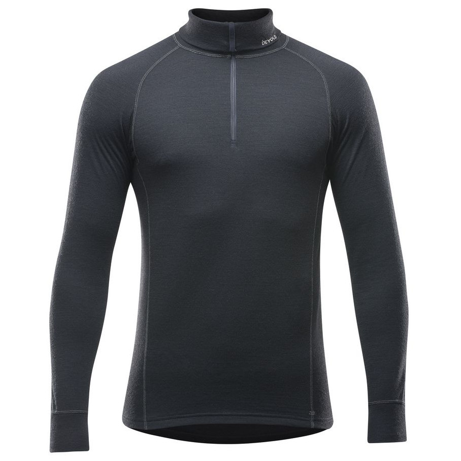 Pánský rolák Devold Duo Active Man Zip Neck Velikost: XXL / Barva: černá