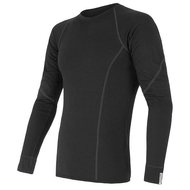 Pánské funkční triko Sensor Merino Wool Active dl.r. Velikost: XL / Barva: černá