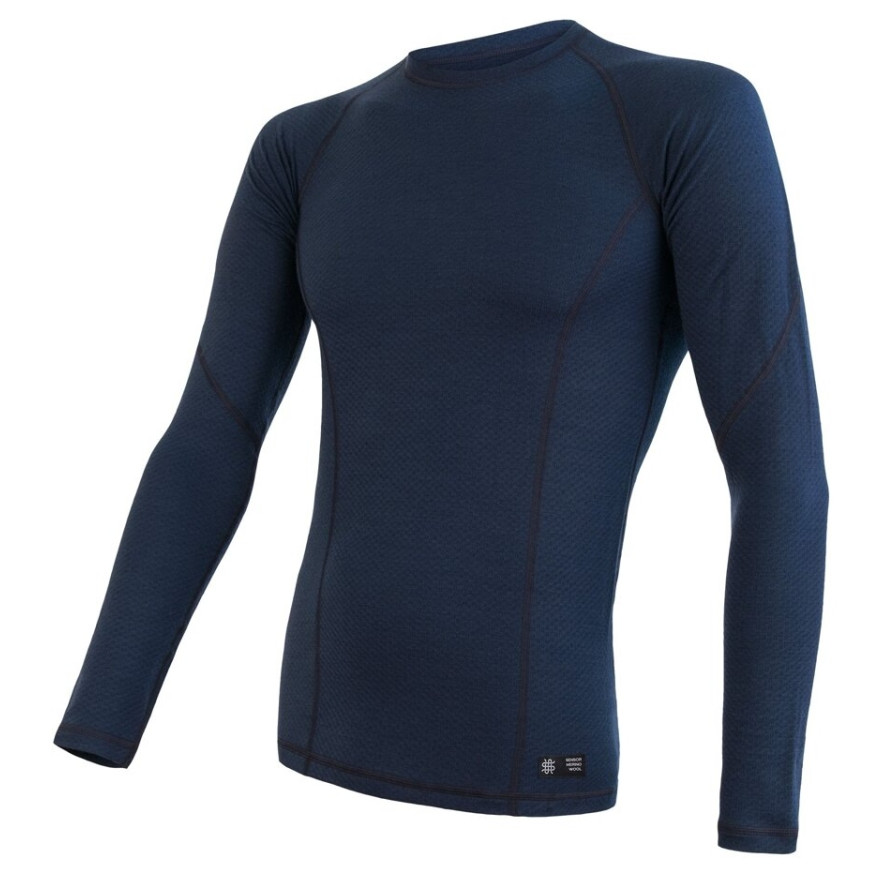 Pánské funkční triko Sensor Merino DF dl.r. Velikost: M / Barva: modrá
