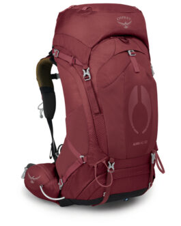 Dámský turistický batoh Osprey Aura Ag 50 Velikost zad batohu: XS/S / Barva: červená