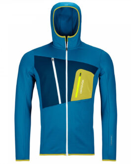 Pánská mikina Ortovox Fleece Grid Hoody M 2023 Velikost: XL / Barva: světle modrá