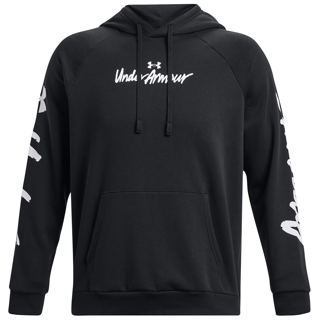 Pánská mikina Under Armour Rival Fleece Graphic HD Velikost: M / Barva: černá