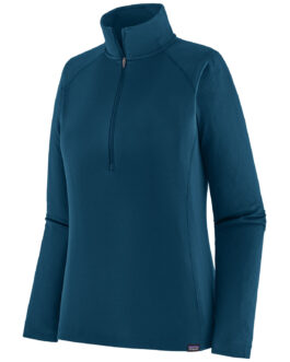 Dámské funkční triko Patagonia Cap Midweight Zip Neck Velikost: XS / Barva: tmavě modrá