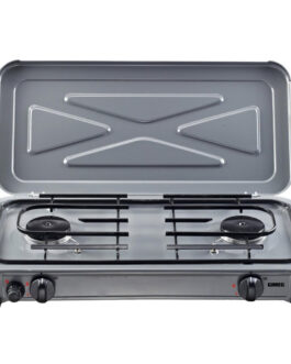 Plynový vařič Gimeg Dvouplotýnkový plynový vařič se zapalovačem Barva: šedá