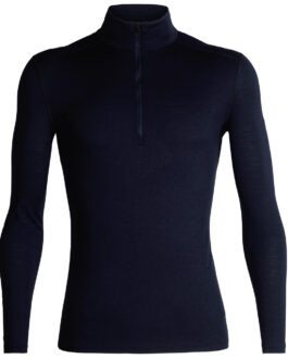 Pánské triko Icebreaker Mens 200 Oasis LS Half Zip Velikost: M / Barva: tmavě modrá