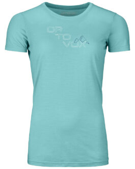 Dámské triko Ortovox 185 Merino Tangram Logo Ts W Velikost: L / Barva: modrá
