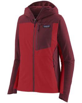 Dámská softshellová bunda Patagonia R1 CrossStrata Hoody Velikost: S / Barva: červená