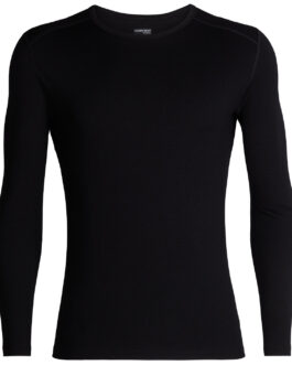 Pánské triko Icebreaker Mens 260 Tech LS Crewe Velikost: XL / Barva: černá