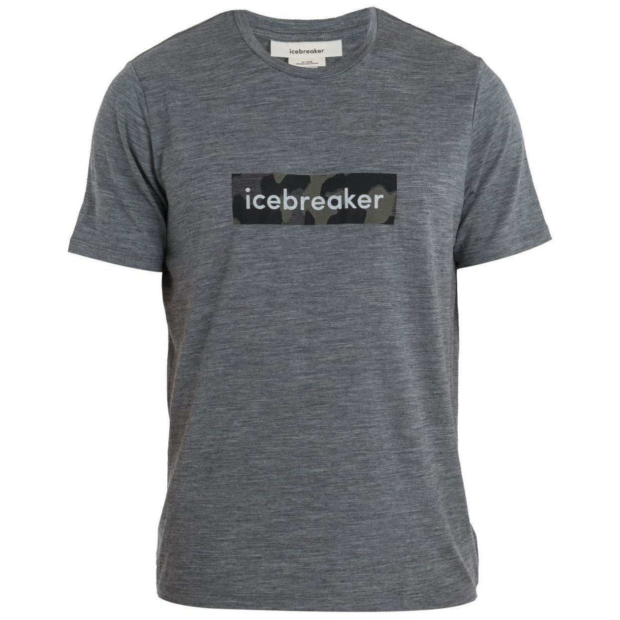 Pánské triko Icebreaker M Merino 150 Tech Lite II SS Tee Natural Shades Logo Velikost: L / Barva: šedá