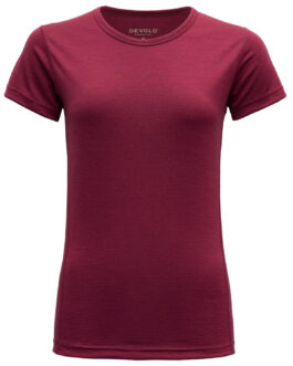 Dámské triko Devold Breeze Woman T-Shirt Velikost: S / Barva: červená