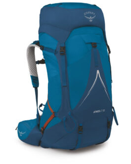 Turistický batoh Osprey Atmos Ag Lt 50 Velikost zad batohu: S/M / Barva: modrá