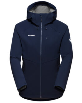 Dámská bunda Mammut Ultimate Comfort SO Hooded Jacket Women Velikost: L / Barva: modrá