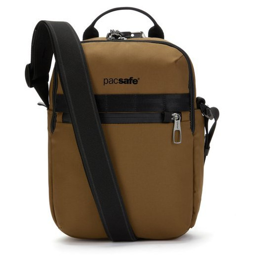 Taška přes rameno Pacsafe Metrosafe X vertical crossbody Barva: hnědá/černá