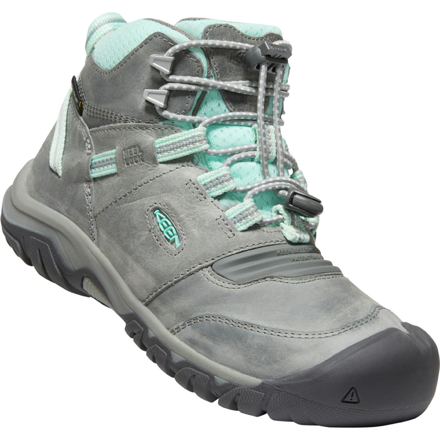Dětské boty Keen Ridge Flex Mid Wp Youth Velikost bot (EU): 38 / Barva: světle šedá