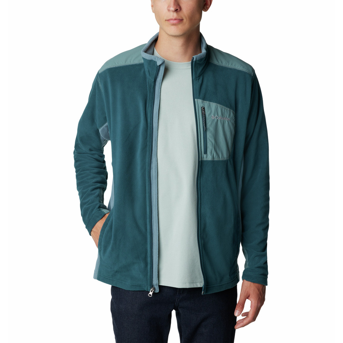 Pánská mikina Columbia Klamath Range™ Full Zip Velikost: L / Barva: tmavě modrá