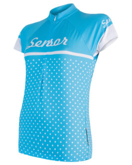 Dámský cyklistický dres Sensor Cyklo Dots Velikost: L / Barva: modrá