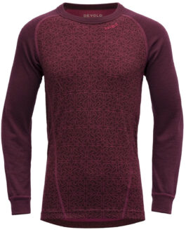 Dětské funkční triko Devold Duo Active Junior Shirt Dětská velikost: 152 / Barva: vínová