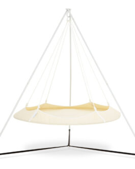 Houpačka Hamaka.eu Hangout Pod SET krémová /bílá lana