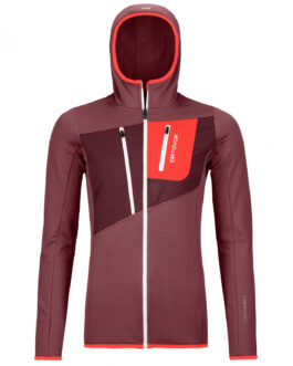 Dámská mikina Ortovox Fleece Grid Hoody W’s 2023 Velikost: S / Barva: růžová
