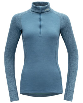 Dámské funkční triko Devold Duo Active Merino 205 Z.Neck Velikost: S / Barva: světle modrá
