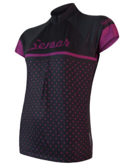 Dámský cyklistický dres Sensor Cyklo Dots Velikost: S / Barva: černá