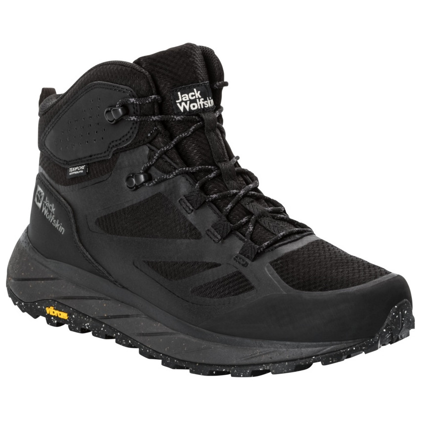 Pánské turistické boty Jack Wolfskin Terraventure Texapore Mid M Velikost bot (EU): 42 / Barva: černá/šedá