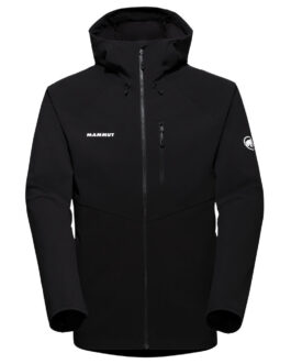 Pánská softshellová bunda Mammut Ultimate Comfort SO Hooded Jacket Men Velikost: L / Barva: černá