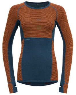 Dámské funkční triko Devold Tuvegga Sport Air Shirt Velikost: M / Barva: modrá/oranžová