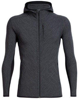 Pánská mikina Icebreaker M Descender LS Zip Hood Velikost: L / Barva: šedá