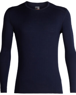 Pánské triko Icebreaker Mens 200 Oasis LS Crewe Velikost: XL / Barva: tmavě modrá