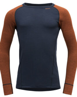 Pánské funkční triko Devold Duo Active Merino 205 Shirt Velikost: XL / Barva: modrá/oranžová
