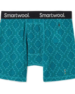 Pánské funkční boxerky Smartwool M Merino Print Boxer Brief Boxed Velikost: XL / Barva: modrá