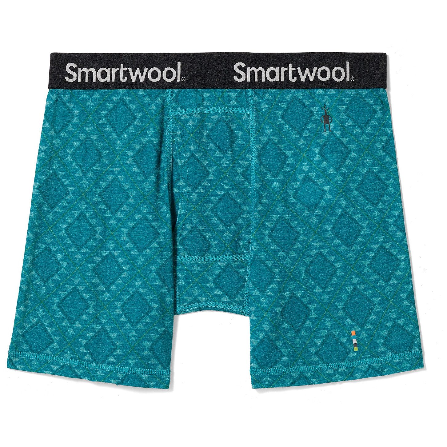 Pánské funkční boxerky Smartwool M Merino Print Boxer Brief Boxed Velikost: L / Barva: modrá