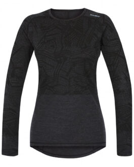 Dámské funkční triko Husky Merino 100 Dl. Rukáv L Velikost: S / Barva: černá