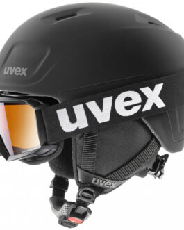 Lyžařská přilba Uvex Heyya Pro Set Velikost helmy: 51-55 cm / Barva: černá