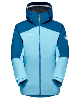 Dámská bunda Mammut Convey Tour HS Hooded Jacket Women Velikost: L / Barva: světle modrá