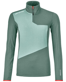 Dámská mikina Ortovox Fleece Light Zip Neck W Velikost: M / Barva: šedá