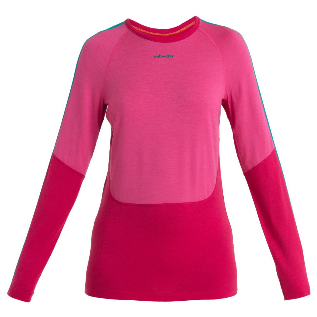 Dámské triko Icebreaker W Mer 200 Sonebula LS Crewe Velikost: M / Barva: růžová
