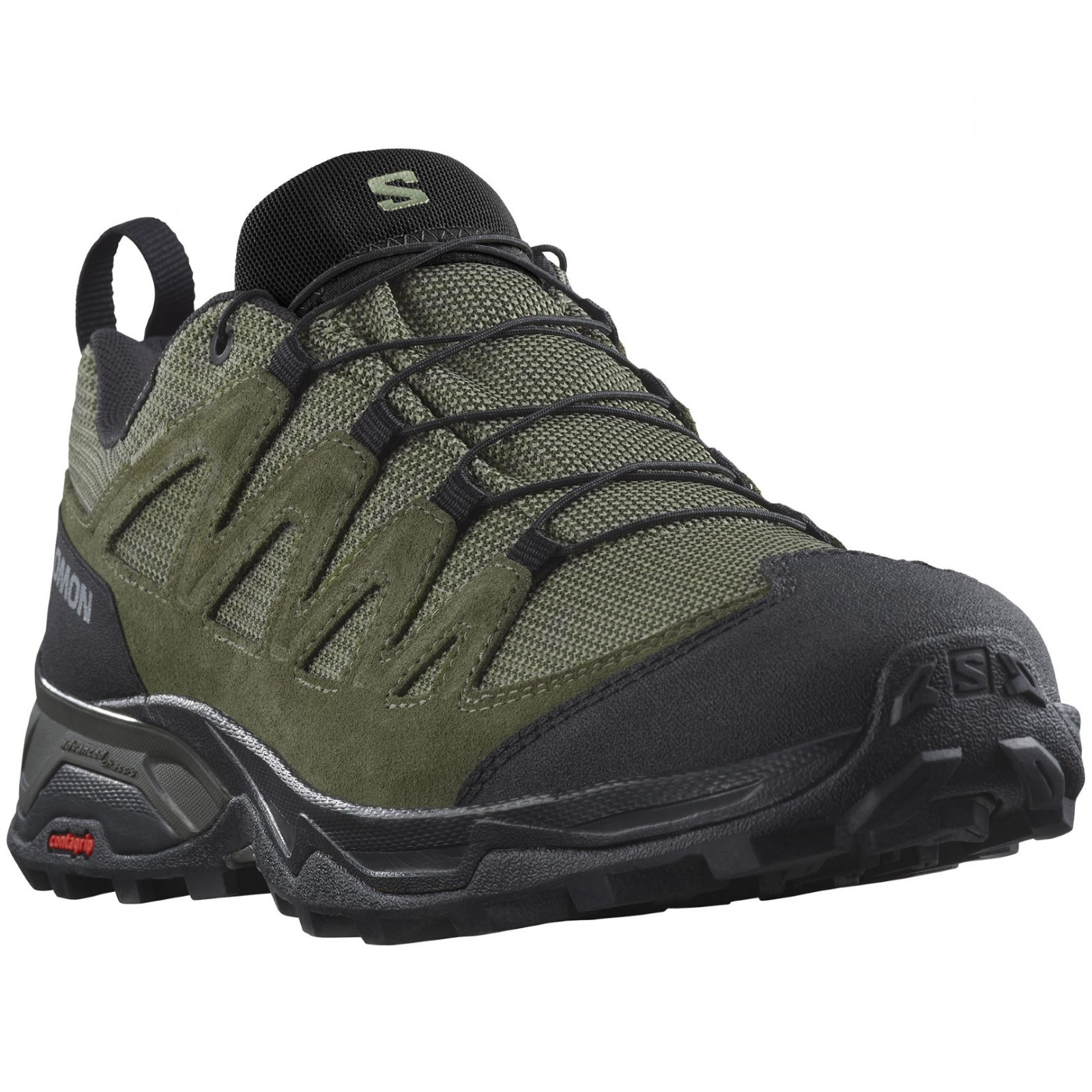 Pánské turistické boty Salomon X Ward Leather Gore-Tex Velikost bot (EU): 45 (1/3) / Barva: zelená/černá
